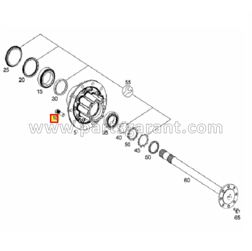 Mercedes-Benz Actros rear wheel bolt