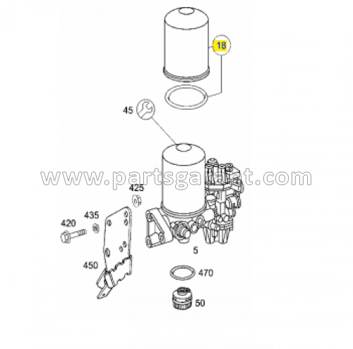 Mercedes-Benz Actros water separator filter