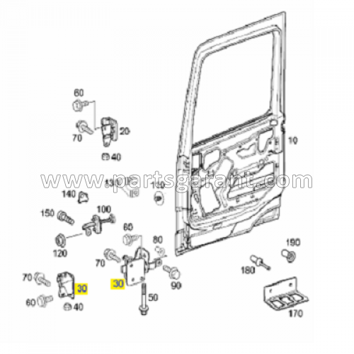 Lower door hinge Mercedes-Benz Actros
