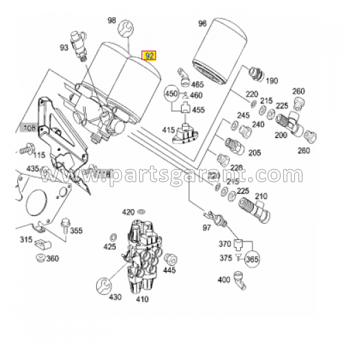 Mercedes-Benz Actros water separator