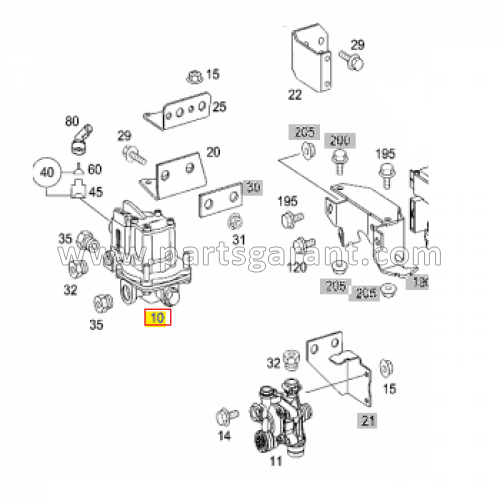 Accelerator valve Mercedes-Benz Actros