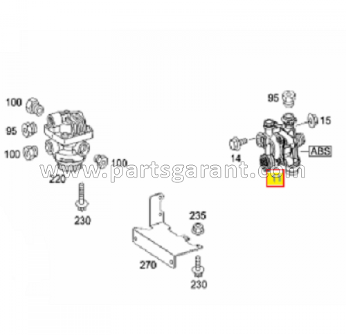 Mercedes-Benz Actros brake valve