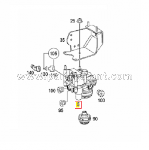 Mercedes-Benz Actros brake valve