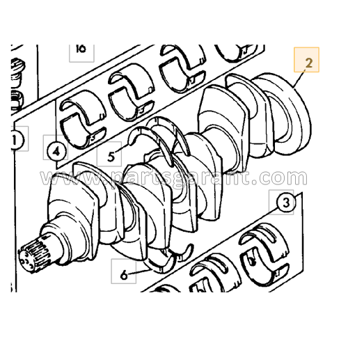 JCB 3CX crankshaft