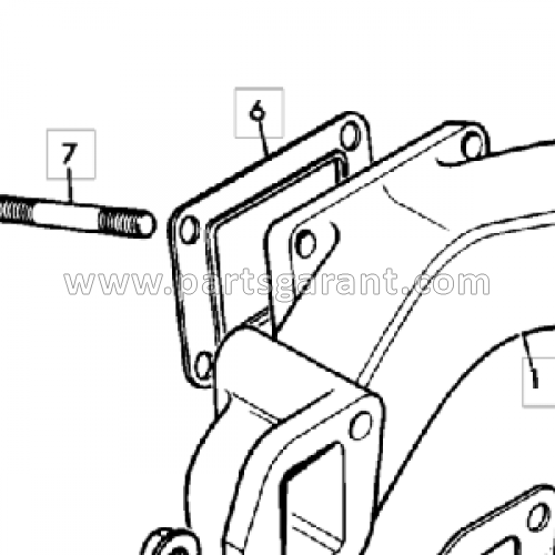 Exhaust manifold gasket JCB 3CX