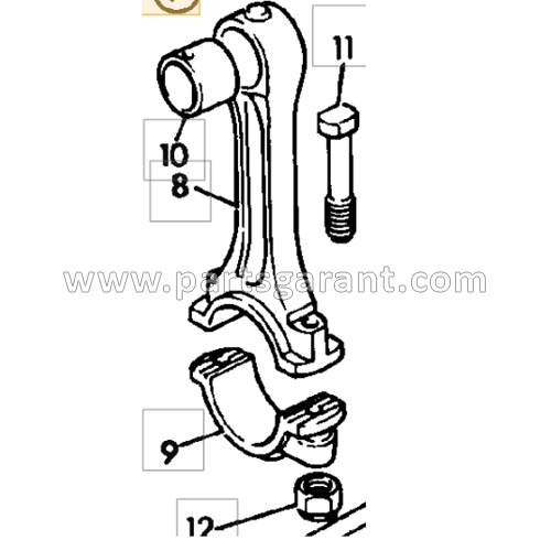 Connecting rod assembly (AA) JCB 3CX