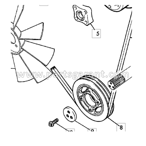 JCB 3CX crankshaft pulley