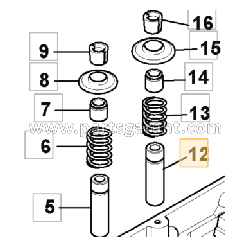 Valve sleeve (intake/exhaust) JCB 4CX