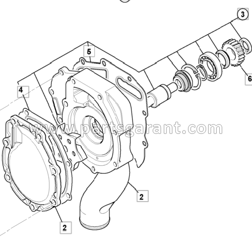 JCB 4CX water pump