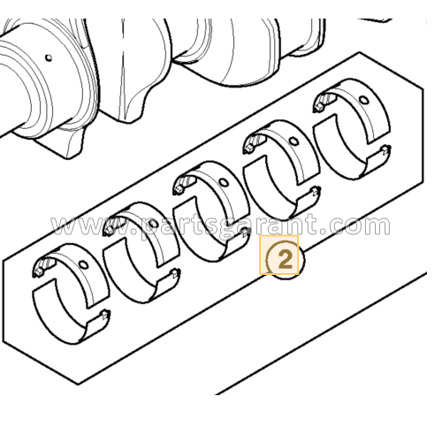 Main bearings (0.25mm) JCB 4CX