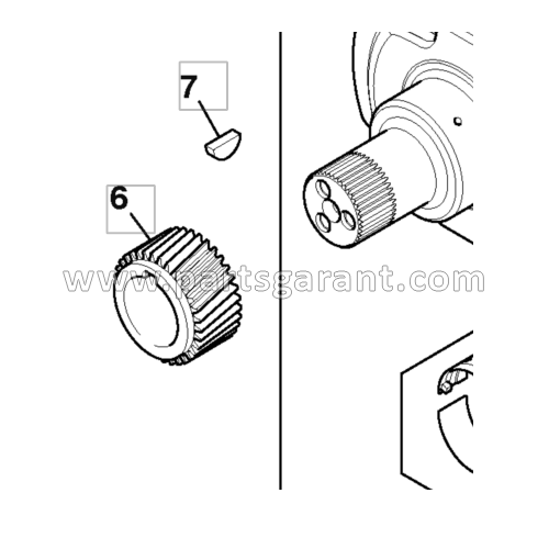 JCB 4CX crankshaft gear