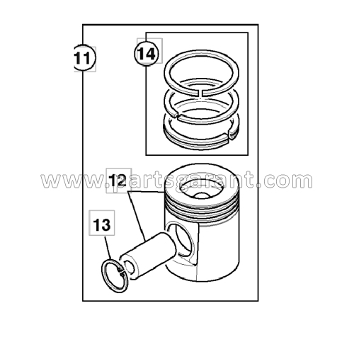 JCB 4CX piston and ring kit