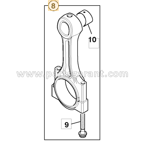 Connecting rod assembly (F red) JCB 4CX