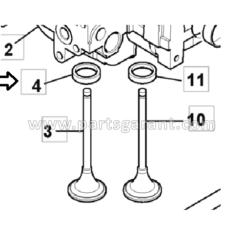 JCB 4CX Intake Valve Insert