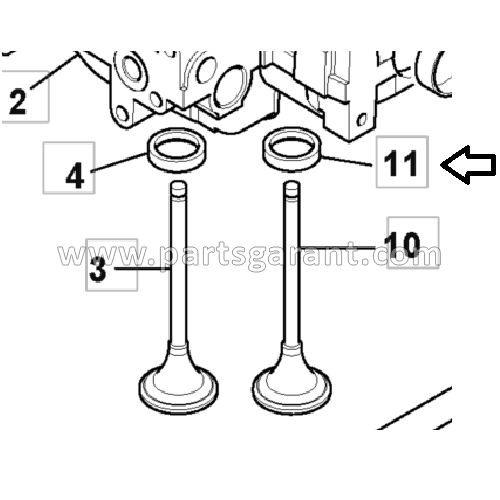 JCB 4CX Exhaust Valve Insert