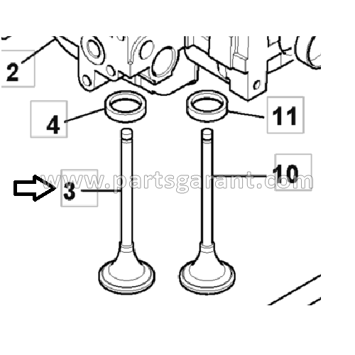 JCB 4CX Intake Valve