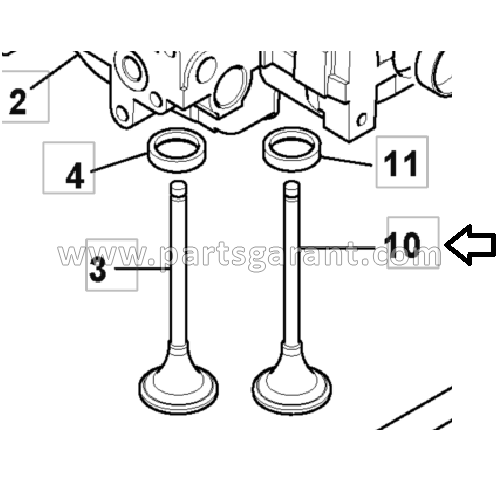 Exhaust valve JCB 4CX