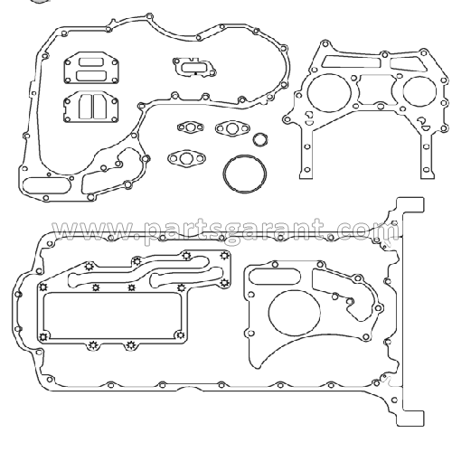 Lower gasket set JCB 4CX