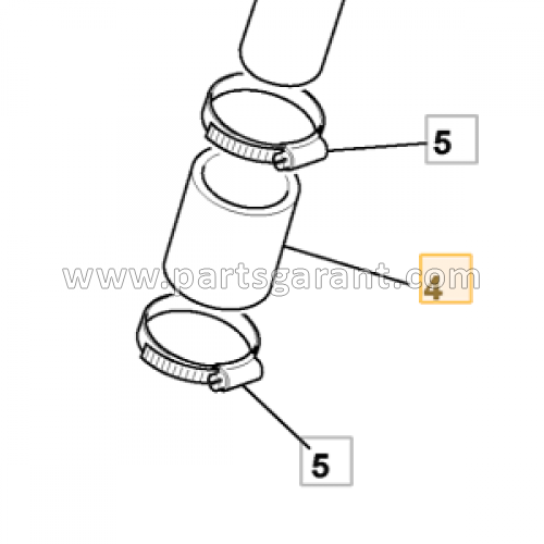 JCB 4CX intake manifold pipe corrugation