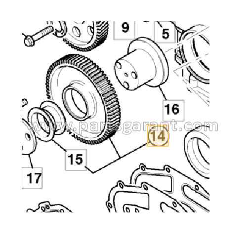 Idler gear JCB 4CX