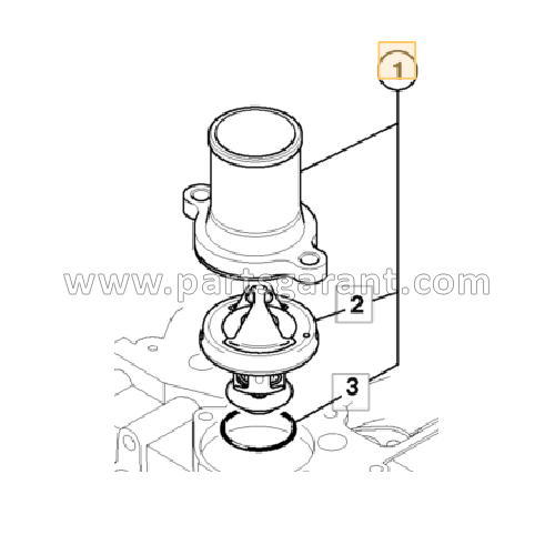 Thermostat assembly JCB 4CX