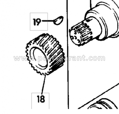 JCB 3CX crankshaft gear