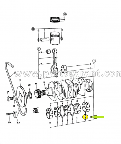 Main bearings -0.01 JCB 3CX