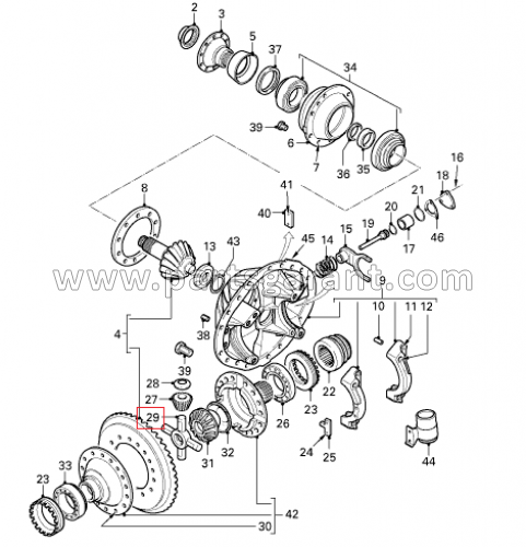 Differential crosspiece for Daf XF105 gearbox