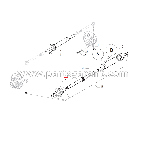 Steering cylinder head