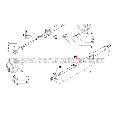 Steering cylinder rod