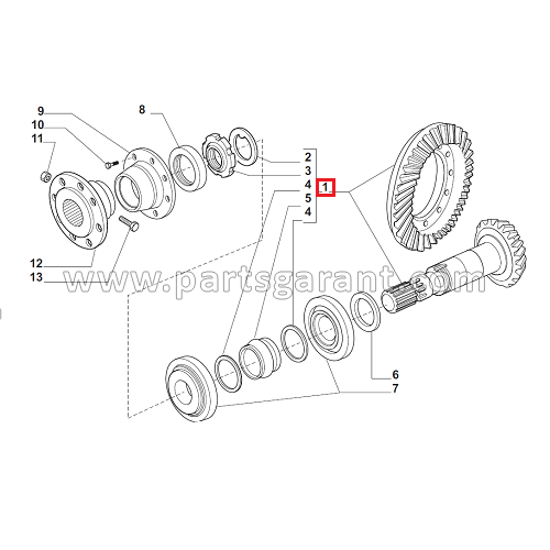 Ring and pinion set Z11/32