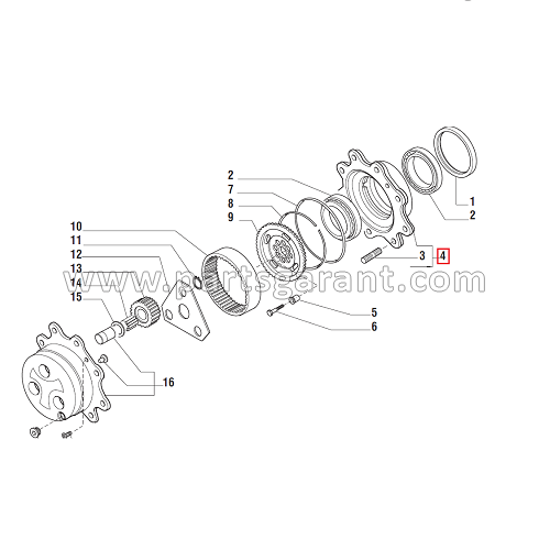 Wheel hub housing