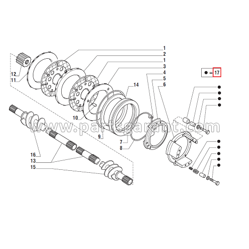 Set of fastenings