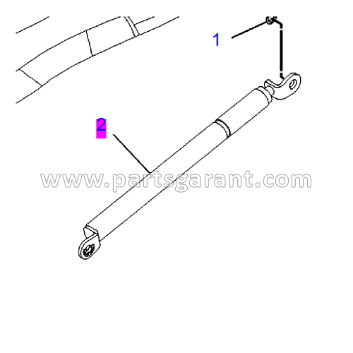 Caterpillar 325D cab hatch gas spring