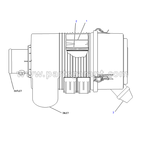 Air filter assembly Caterpillar 432D