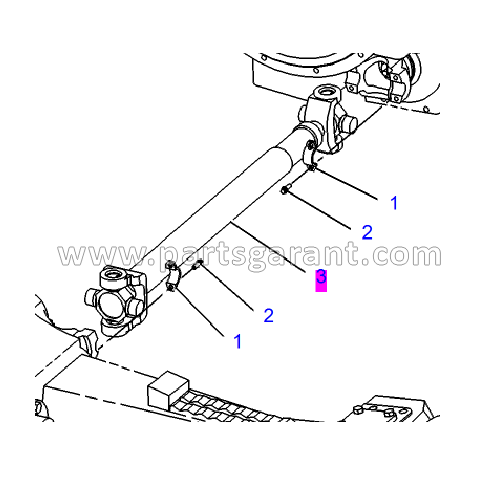 Cardan shaft to front axle Caterpillar 432D