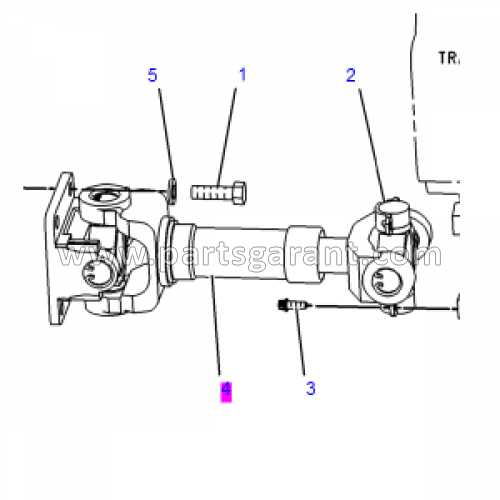 Cardan shaft for rear axle Caterpillar 432D