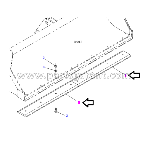 Caterpillar 432D front shovel blade