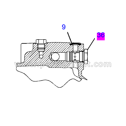 Caterpillar 434E Converter Drain Valve