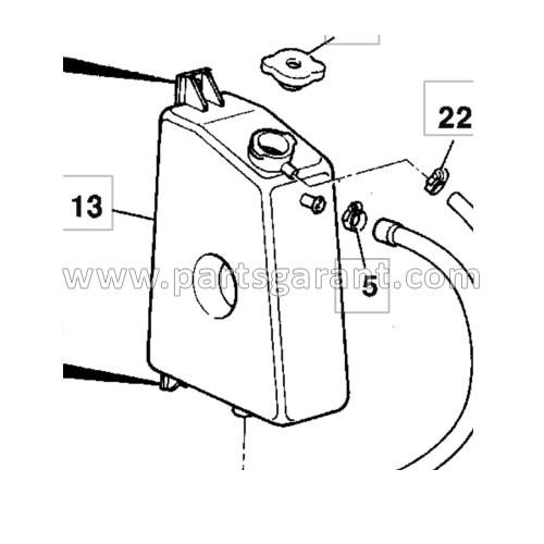 Expansion tank JCB 3CX