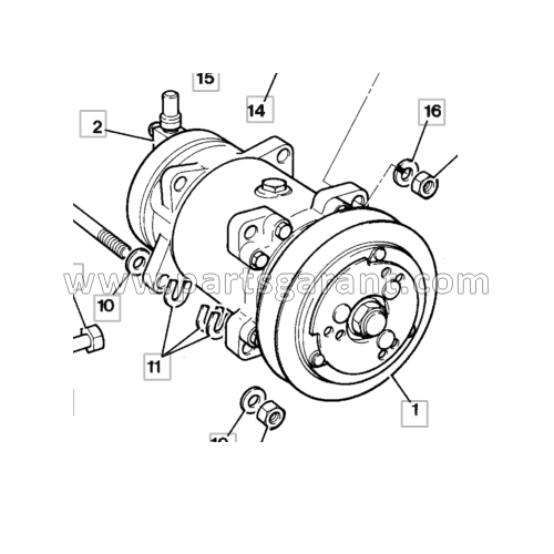 Air conditioning compressor JCB 3CX