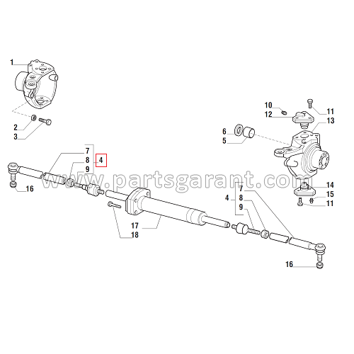 Steering rod assembly