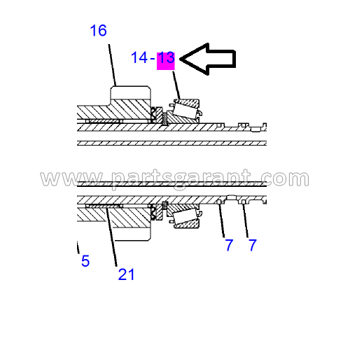 Caterpillar 434E Tapered Bearing