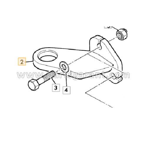 Right engine mount bracket JCB 4CX