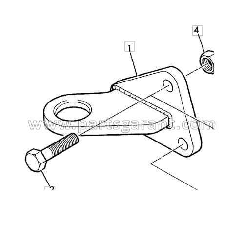 Engine bracket left JCB 3CX