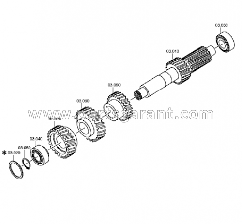 Intermediate shaft for Daf XF105 gearbox