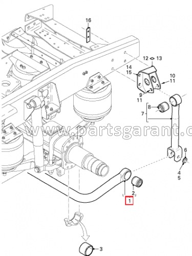 Rear suspension stabilizer Daf XF105