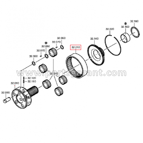 Daf XF105 planetary gear housing