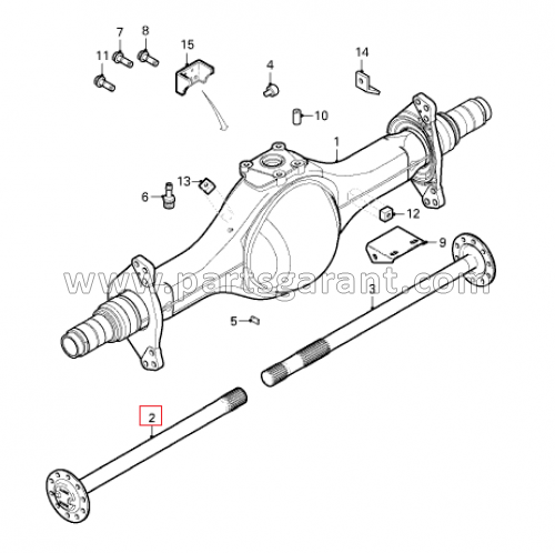 Rear axle shaft LH Daf XF105