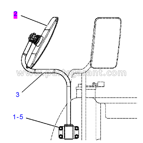 Rear view mirror 2 Caterpillar 325D